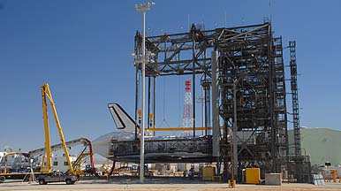 Space Shuttle Discovery at Edwards AFB, September 17, 2009